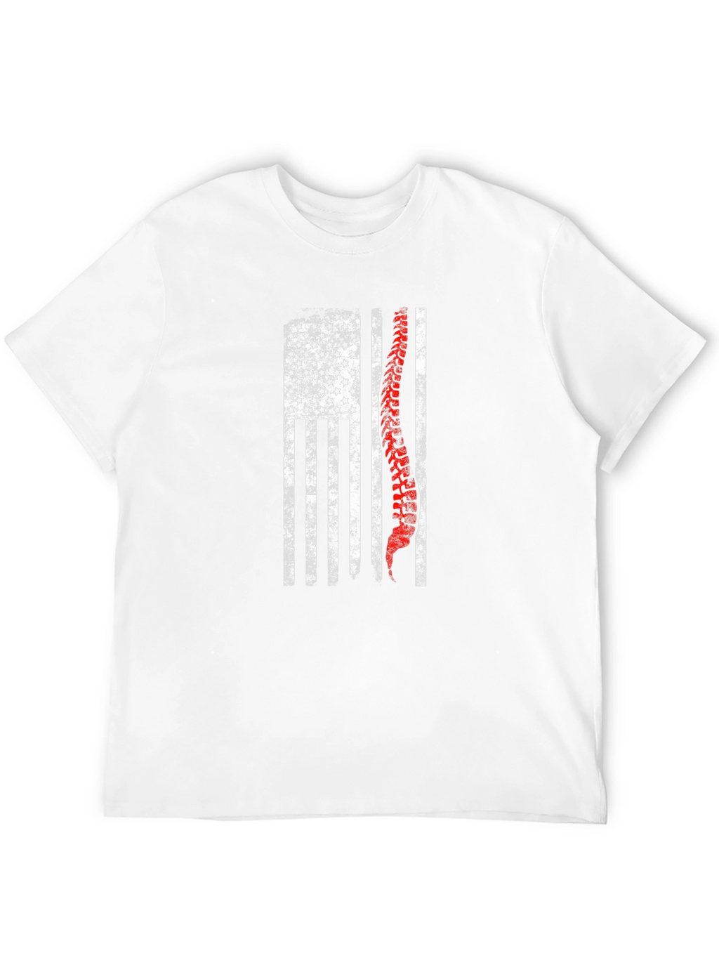 American Flag Spine Graphic Print T-Shirt