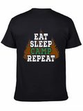 Eat Sleep Camp Repeat Graphic T-Shirt