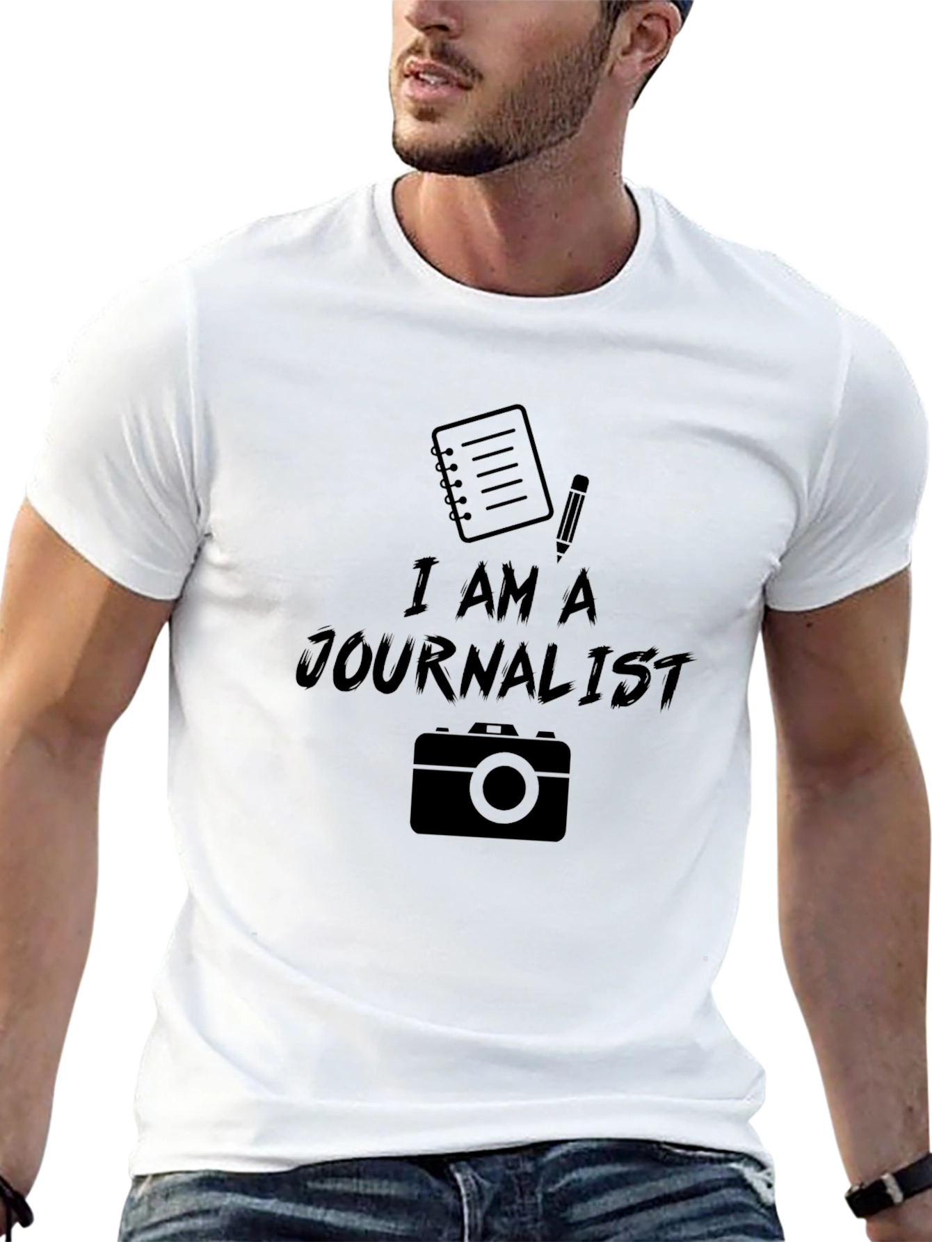I Am A Journalist Graphic Tee - Black