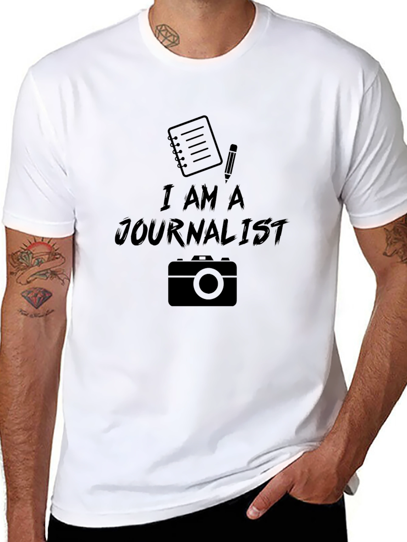 I Am A Journalist Graphic Tee - Black