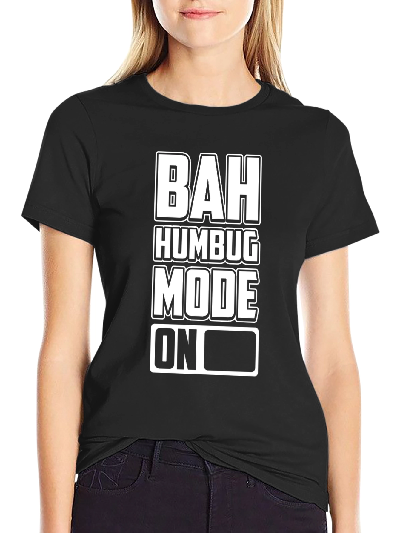 Bah Humbug Mode ON Graphic Tee - Holiday Humor