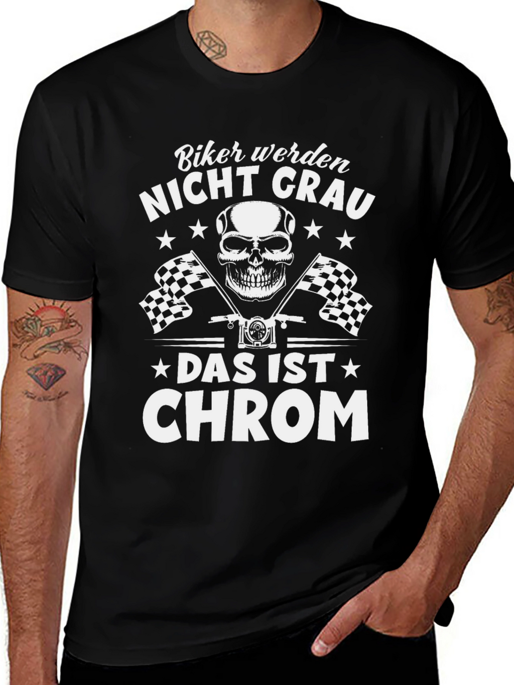 Bikers Nicht Grau Graphic T-Shirt