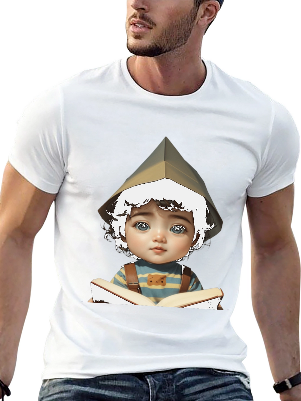 Boy Reading Book Graphic T-Shirt