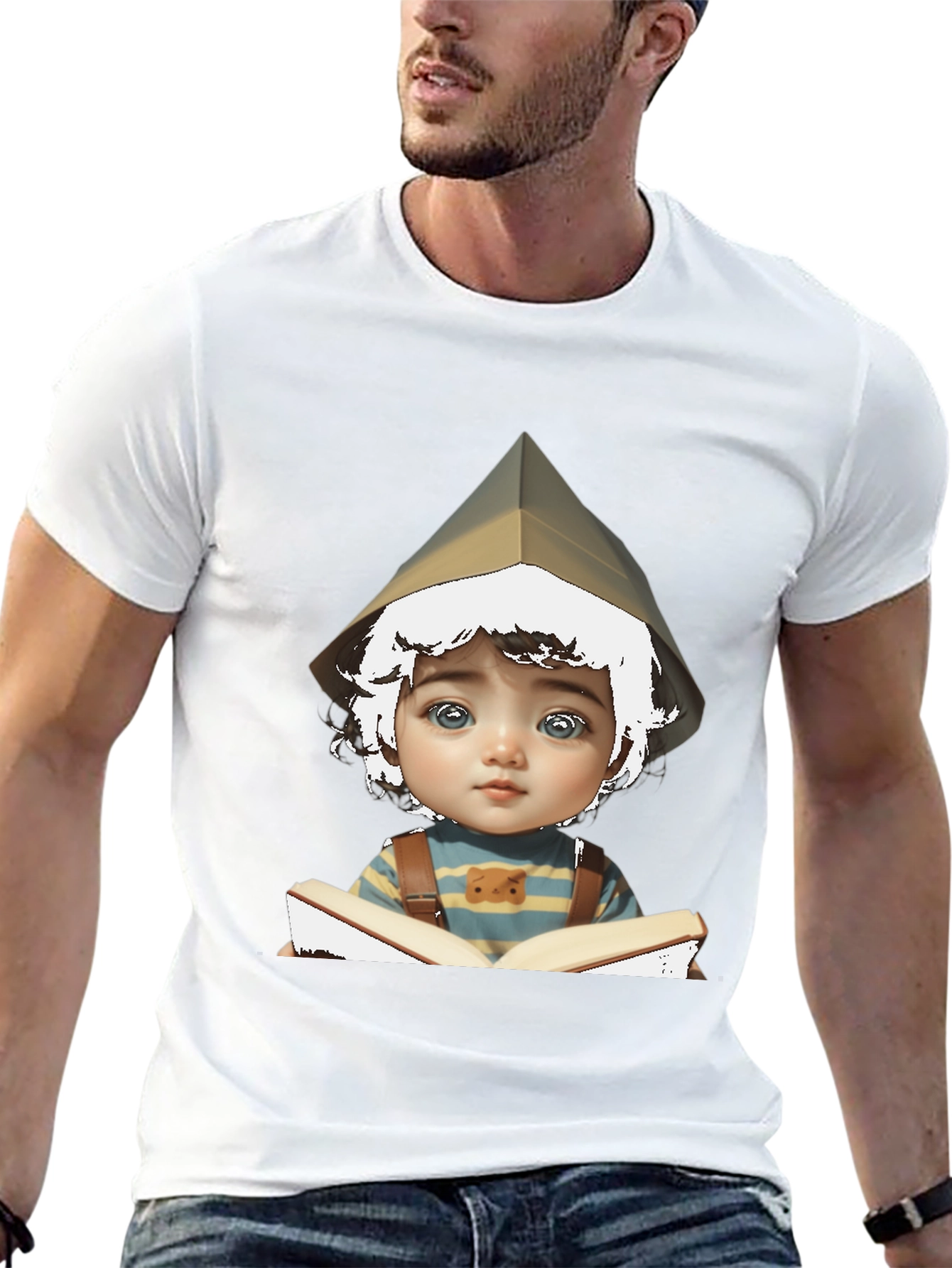 Boy Reading Book Graphic T-Shirt