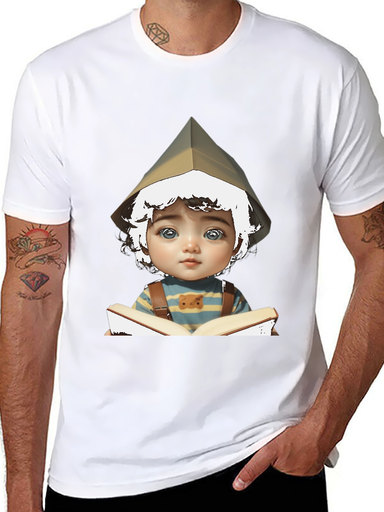 Boy Reading Book Graphic T-Shirt
