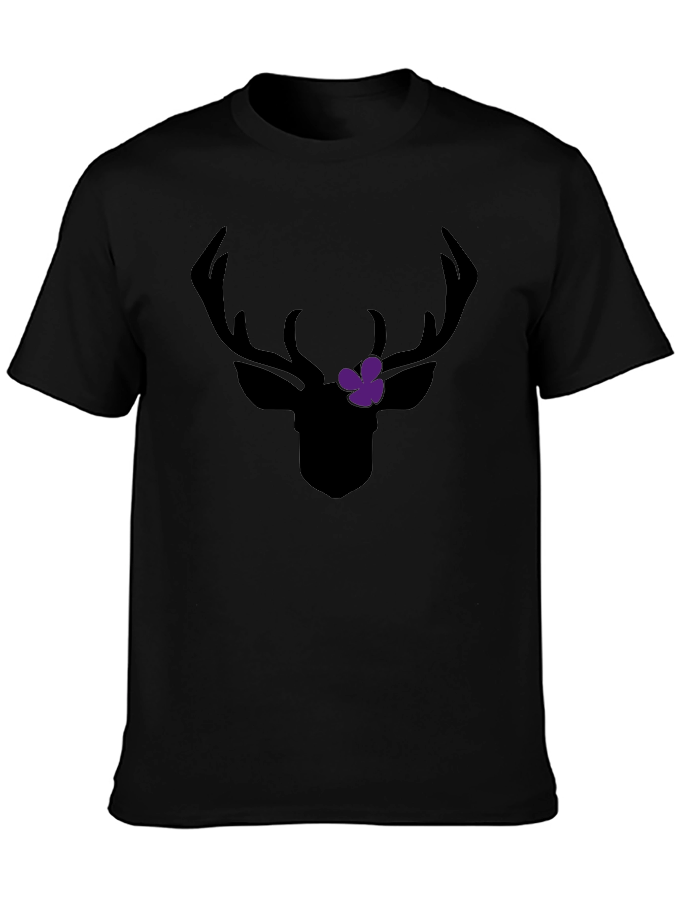 Deer Antler Floral Graphic T-Shirt - Unisex Cotton Tee