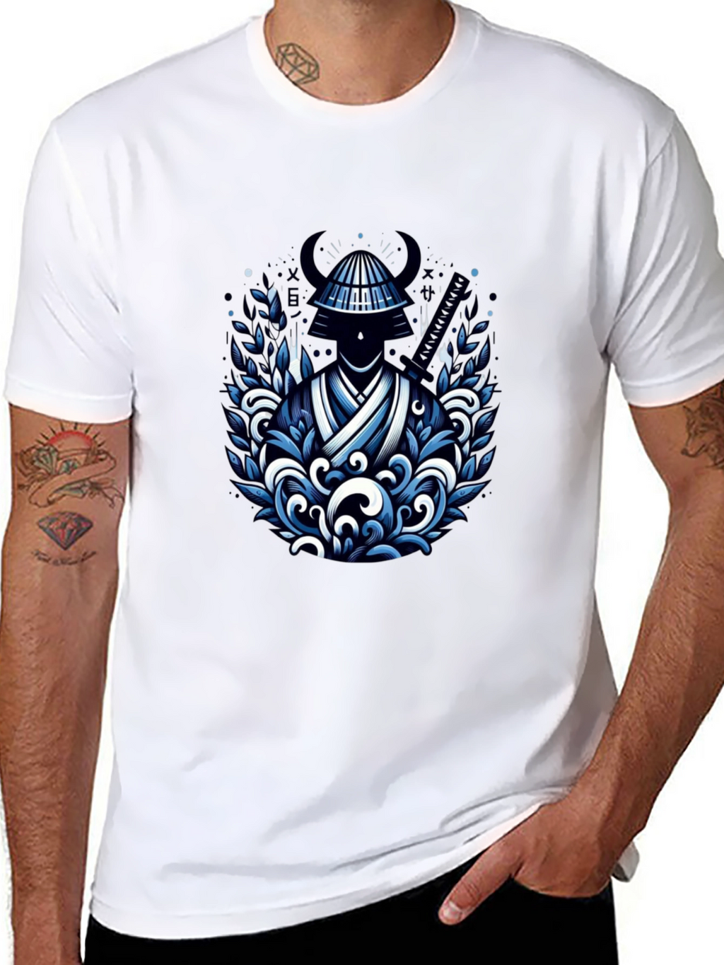 Samurai Warrior Graphic Tee - Cool Design