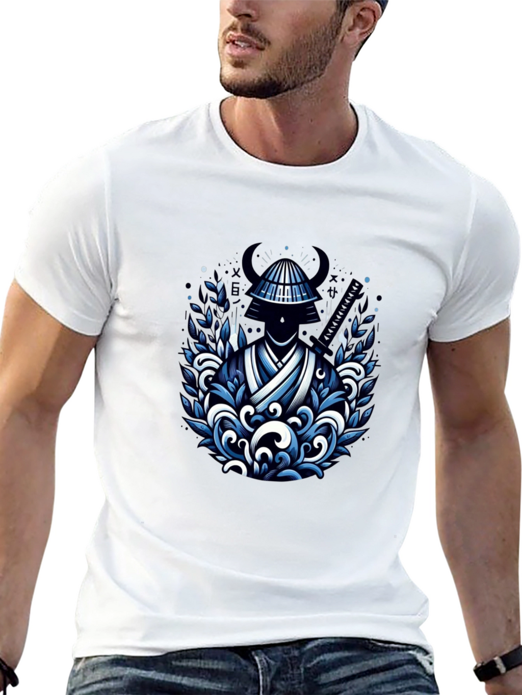 Samurai Warrior Graphic Tee - Cool Design