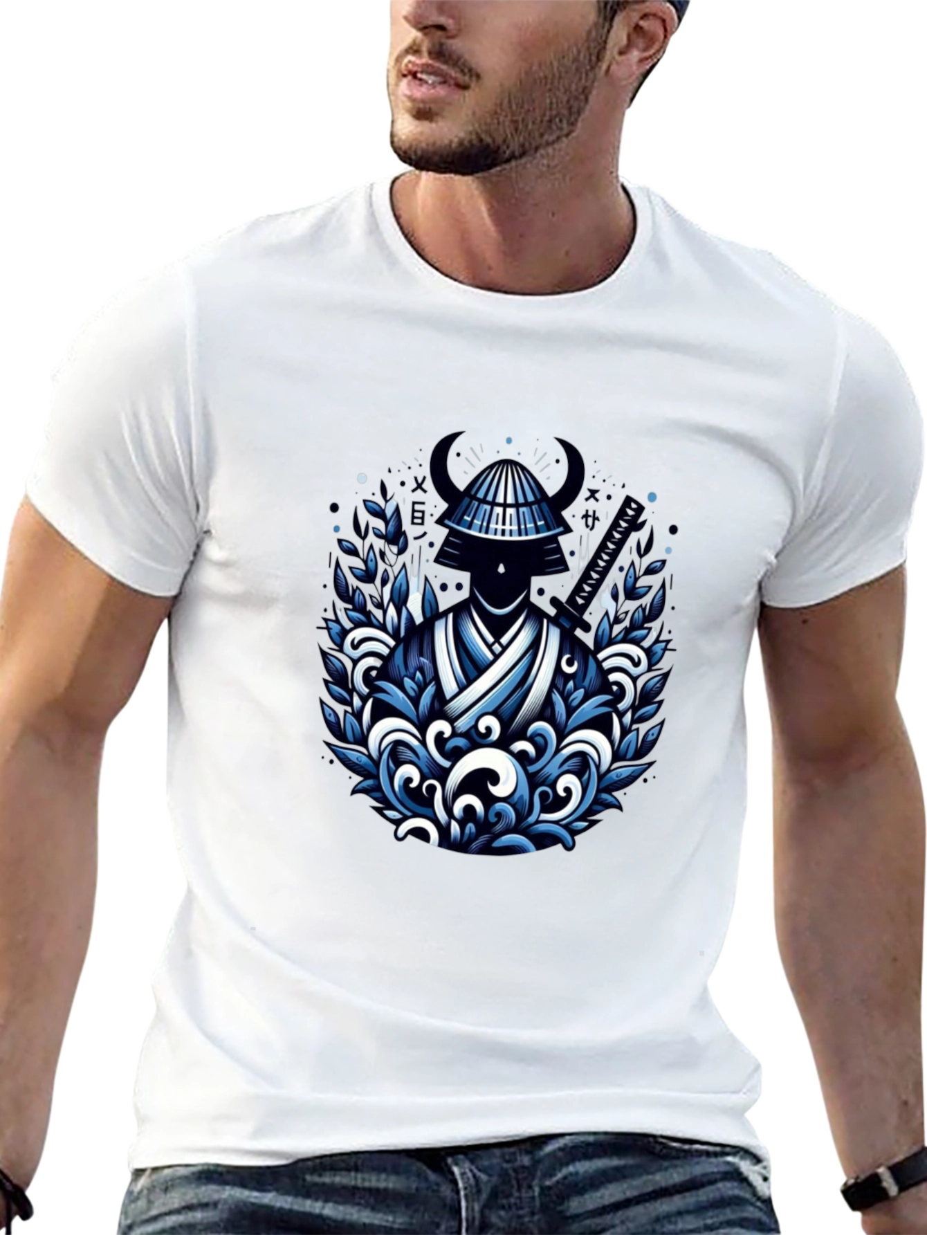 Samurai Warrior Graphic Tee - Cool Design