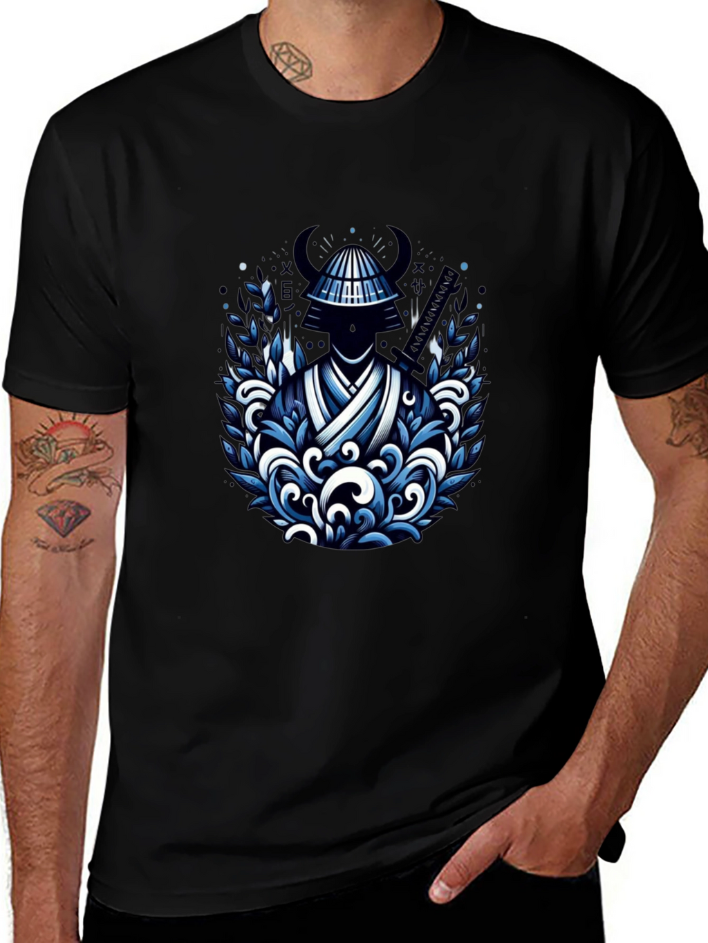 Samurai Warrior Graphic Tee - Cool Design
