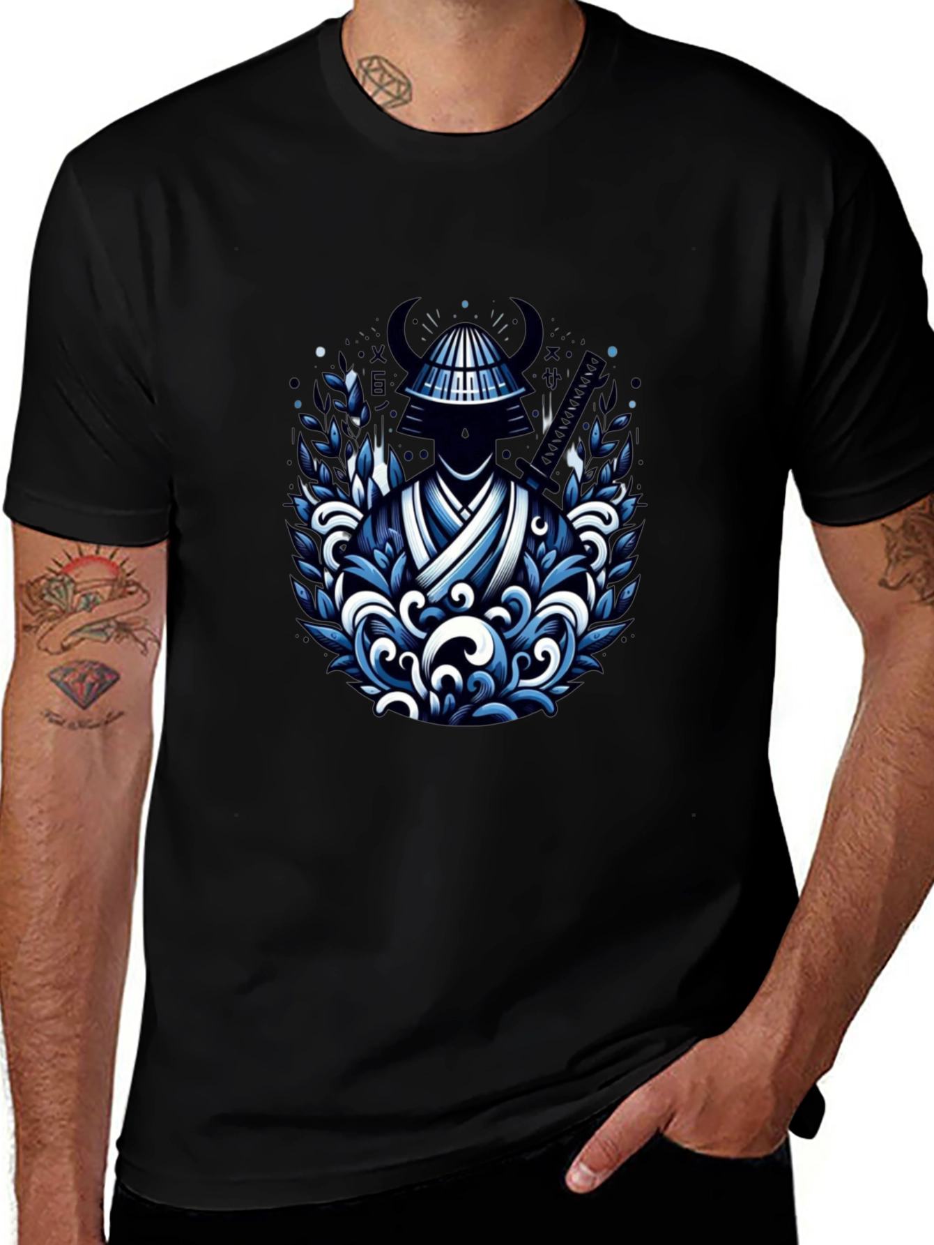 Samurai Warrior Graphic Tee - Cool Design