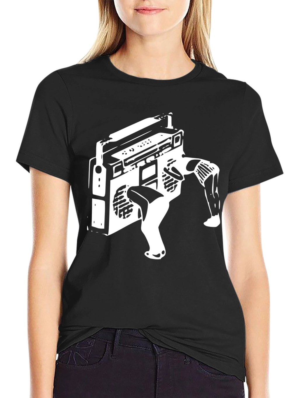 Retro Boombox T-Shirt - Cool Graphic Tee