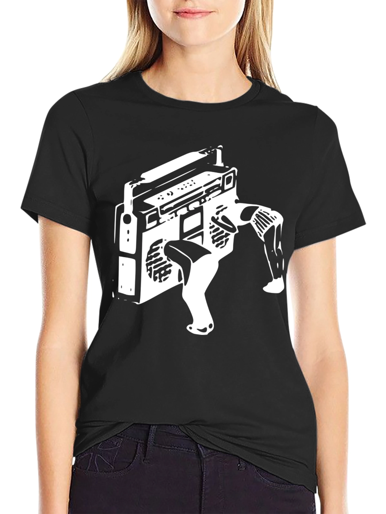 Retro Boombox T-Shirt - Cool Graphic Tee