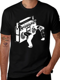 Retro Boombox T-Shirt - Cool Graphic Tee