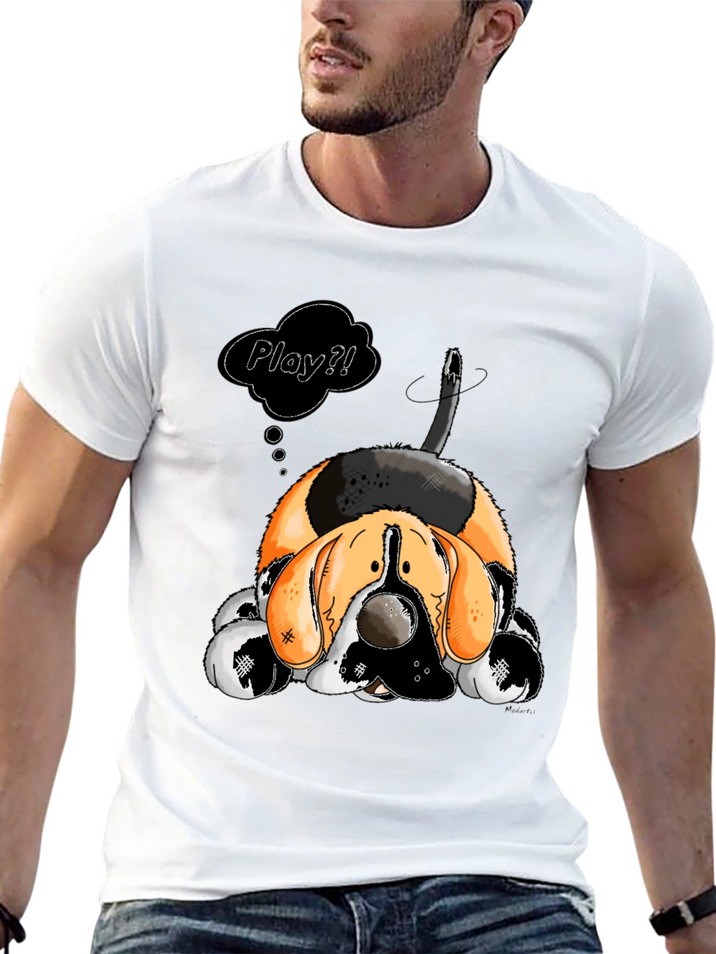 Cartoon Dog Play? Graphic T-Shirt