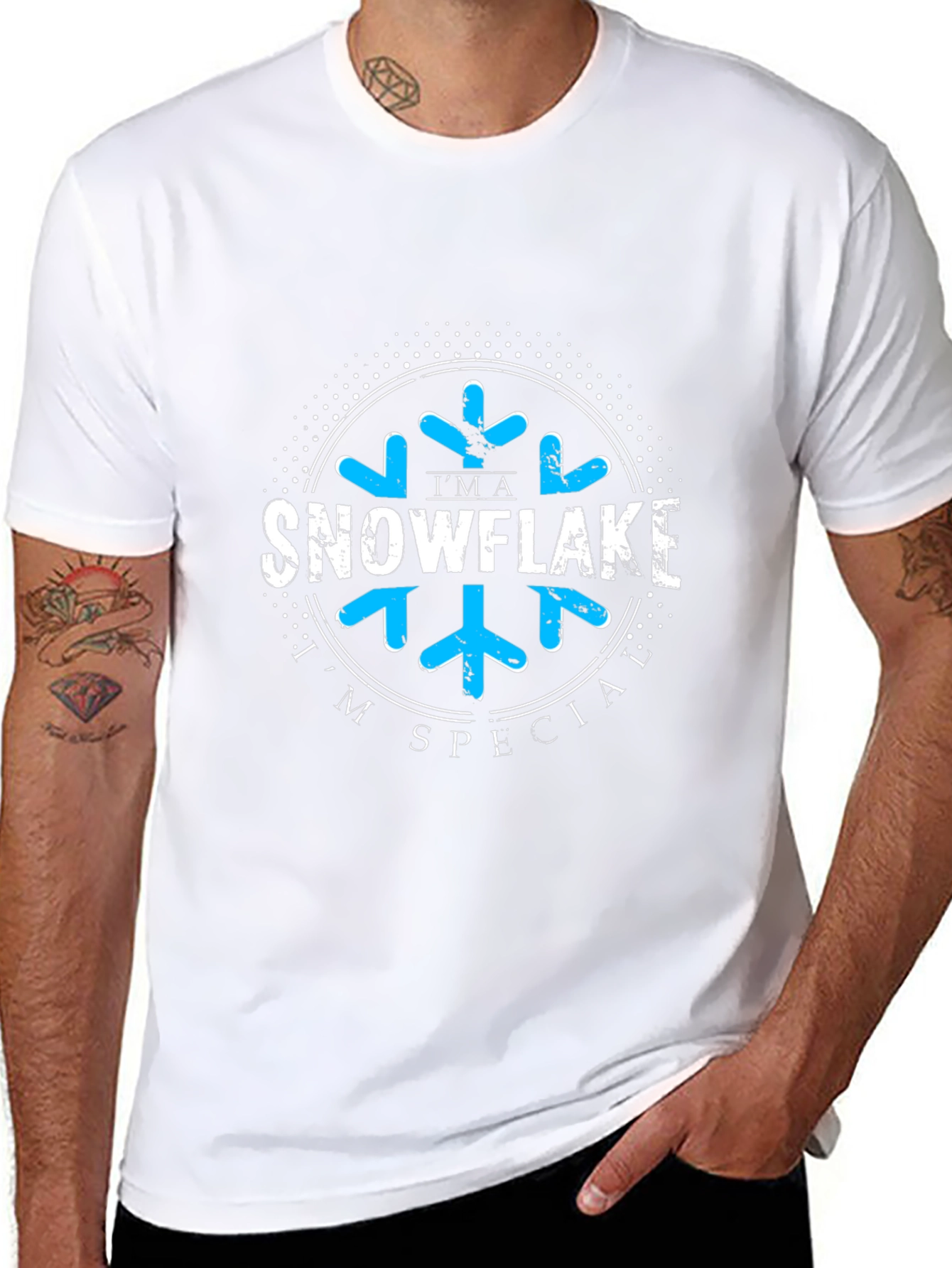 Im a Snowflake Im Special Black Graphic Tee