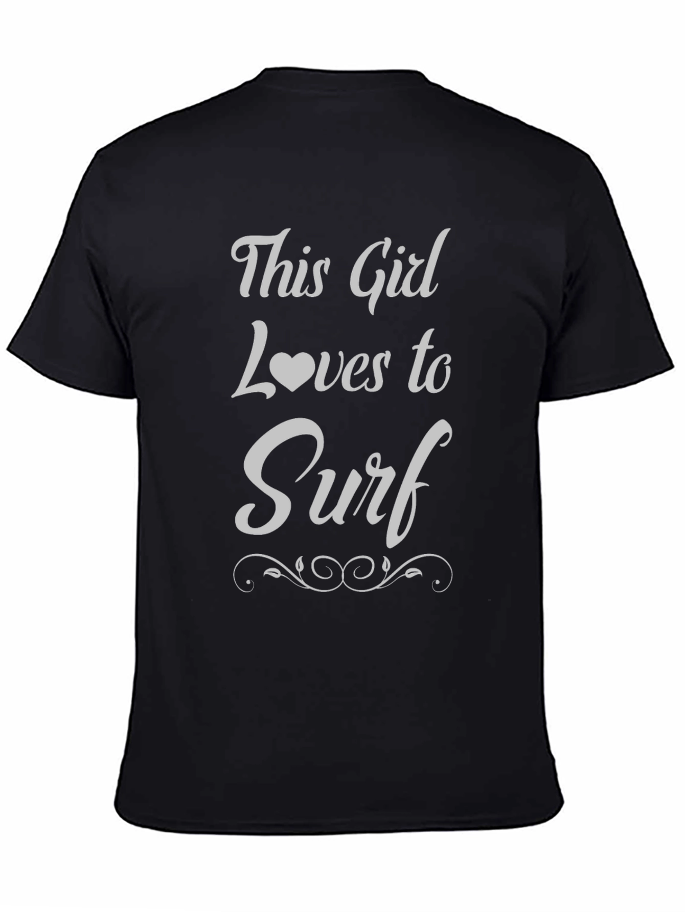 This Girl Loves to Surf T-Shirt - Black