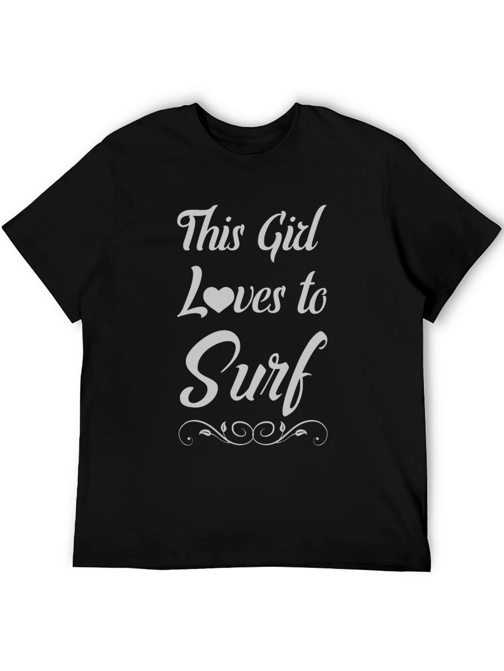 This Girl Loves to Surf T-Shirt - Black