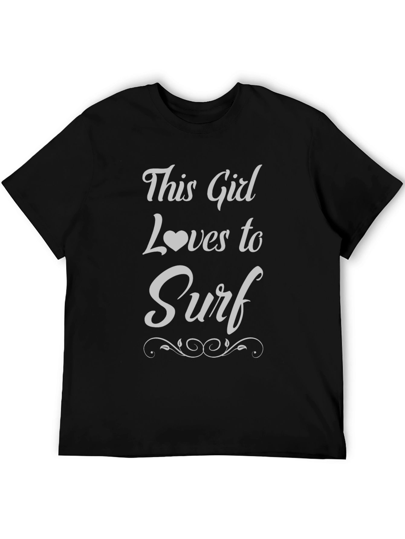 This Girl Loves to Surf T-Shirt - Black