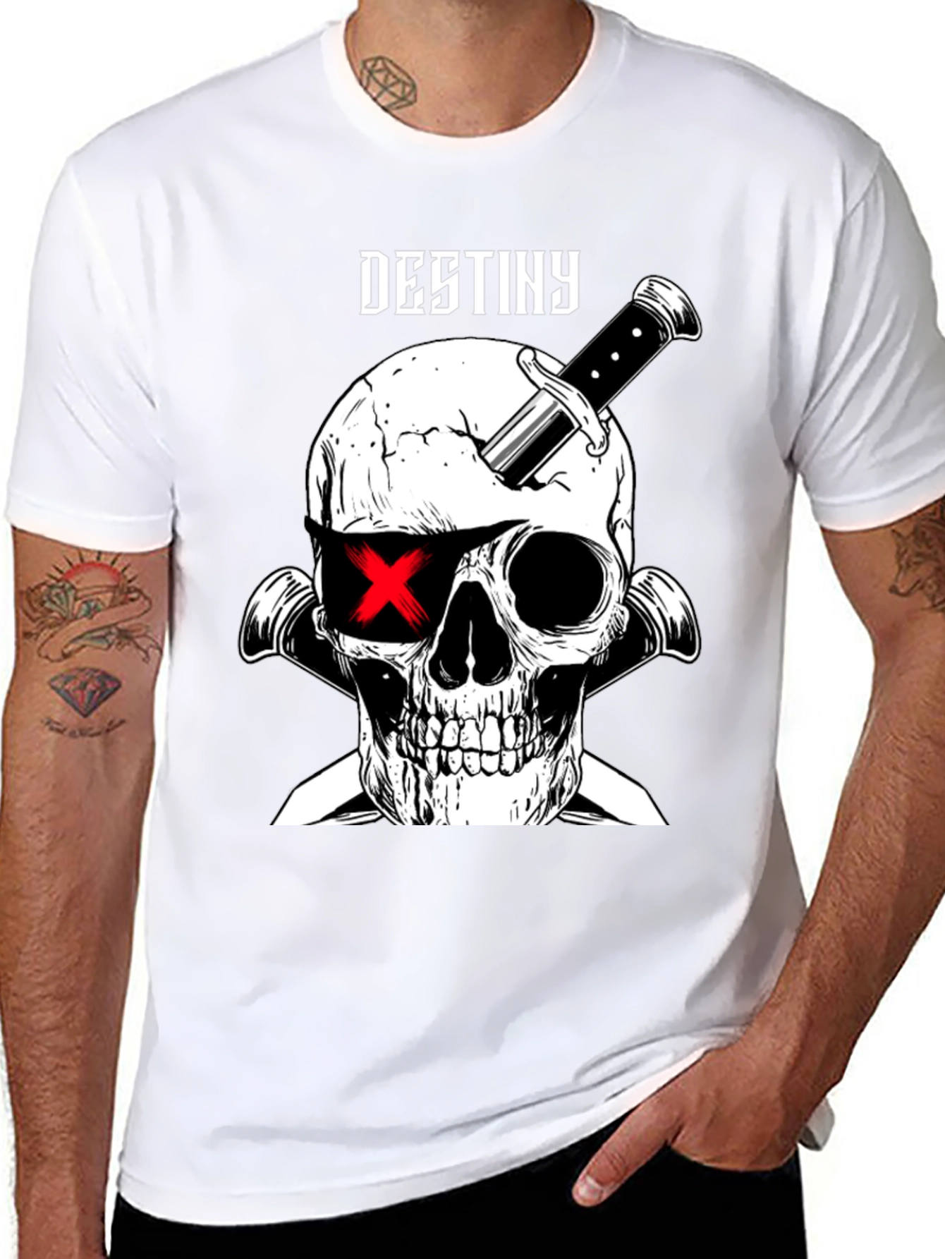 Destiny Skull & Dagger Graphic Tee - Black