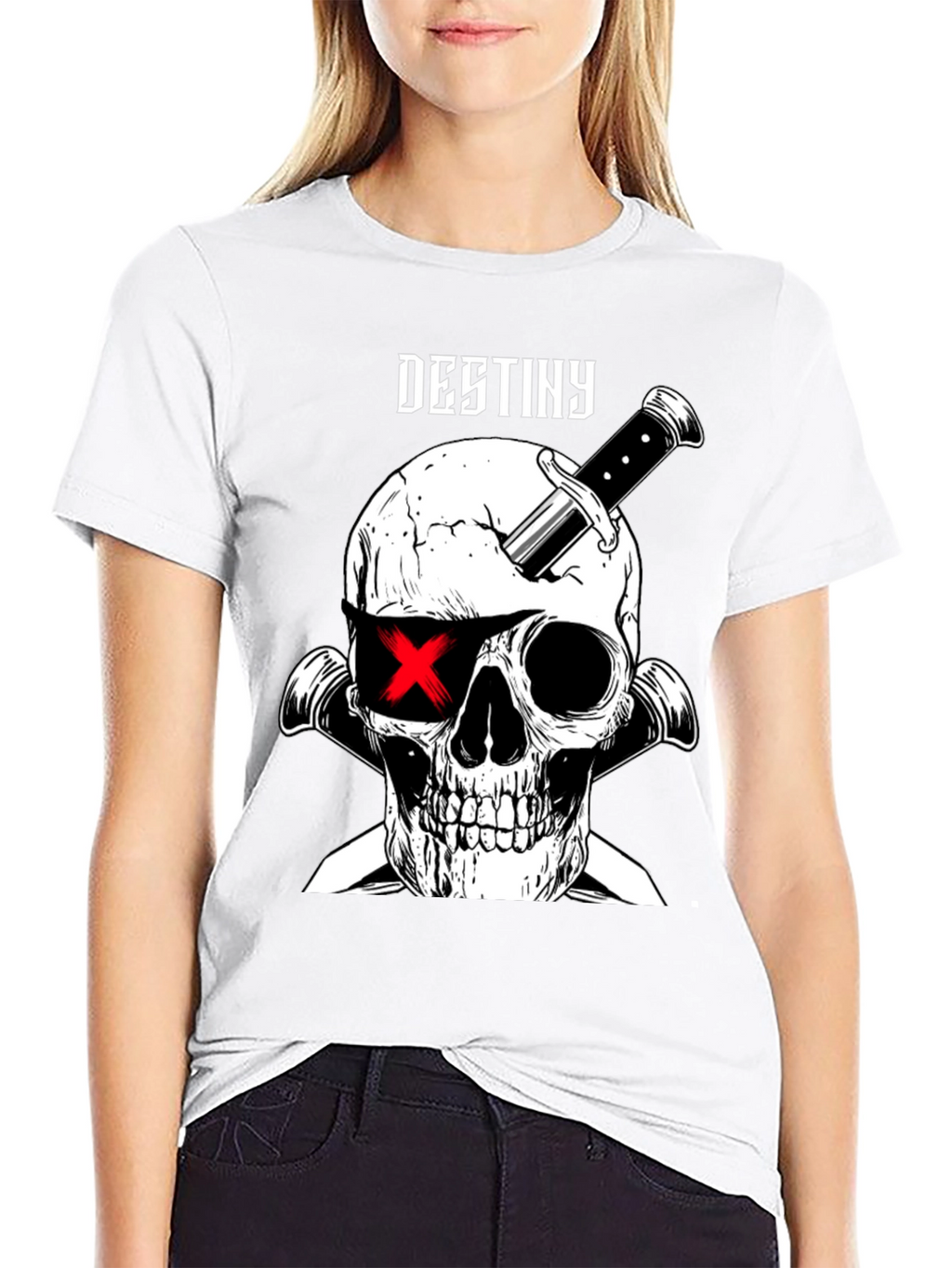 Destiny Skull & Dagger Graphic Tee - Black