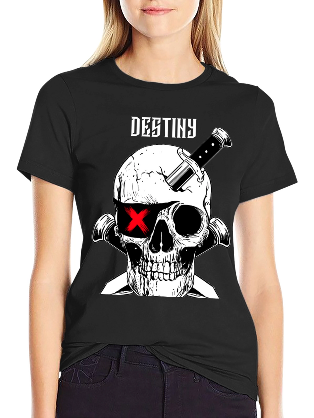 Destiny Skull & Dagger Graphic Tee - Black