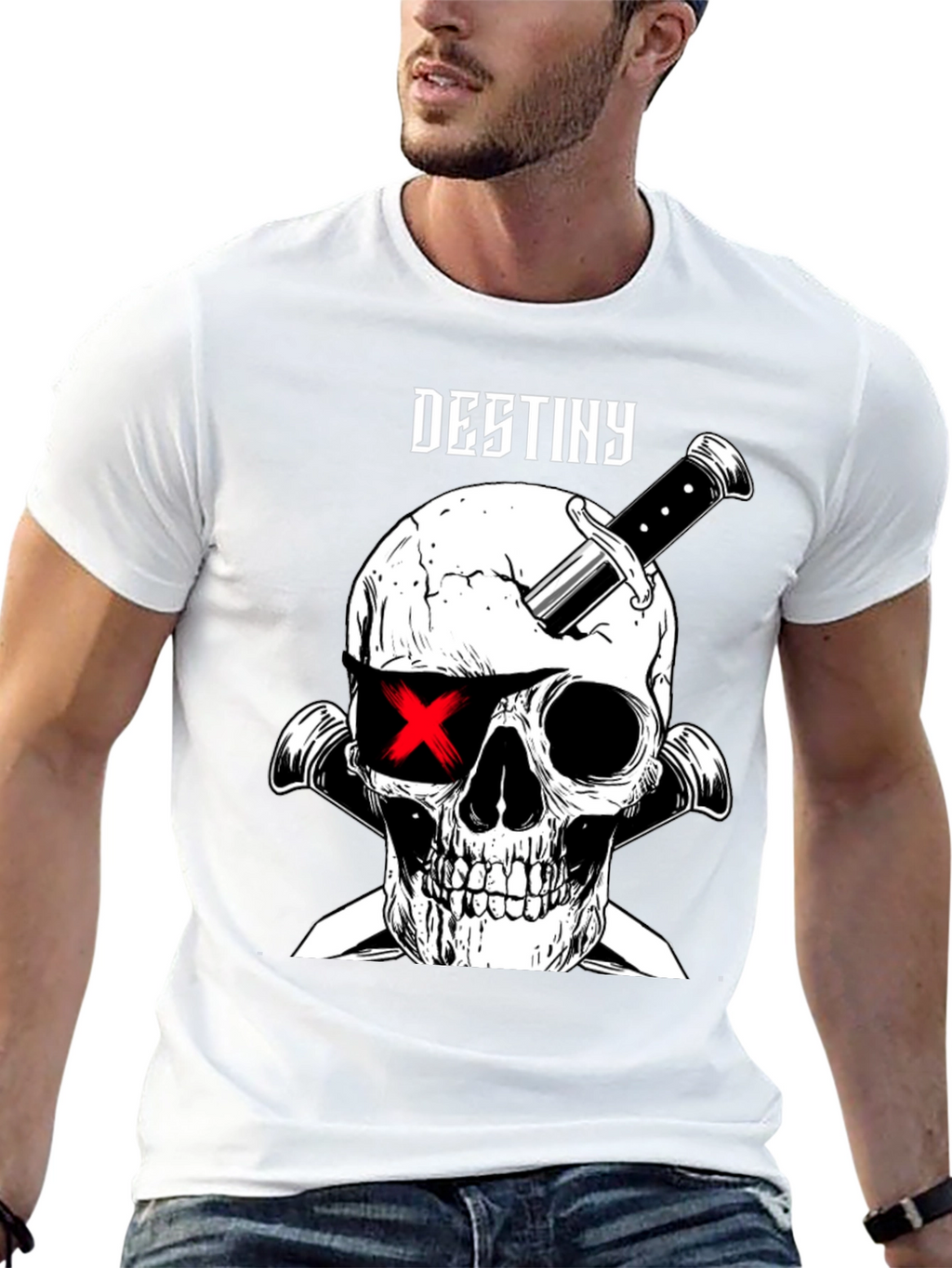 Destiny Skull & Dagger Graphic Tee - Black