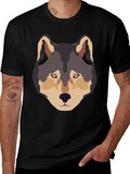 Wolf Graphic Tee - Black Crew Neck T-Shirt