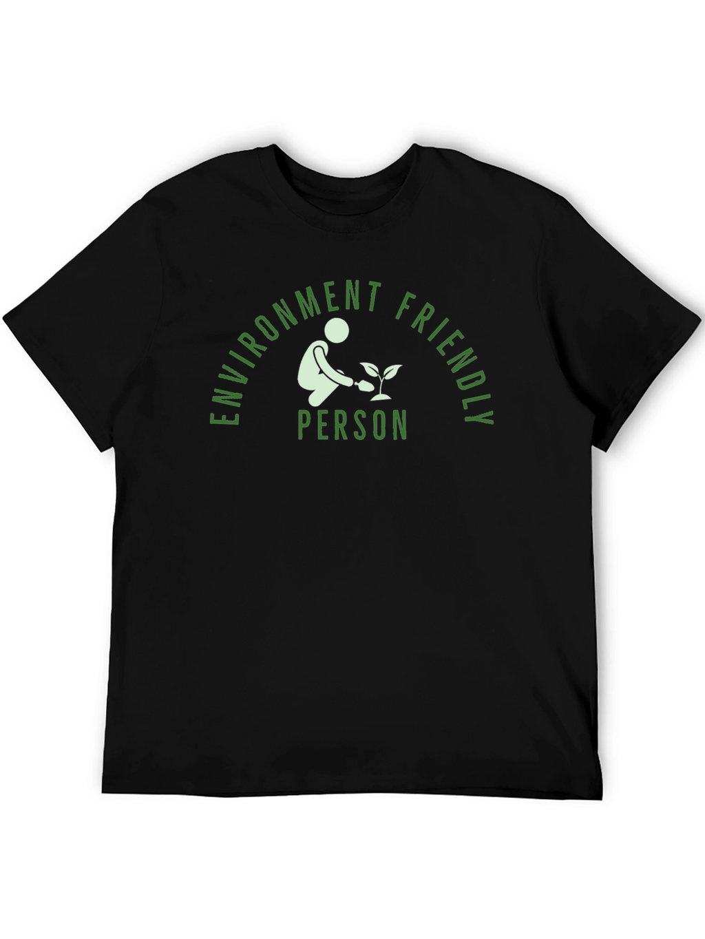 Environment Friendly Person Black T-Shirt