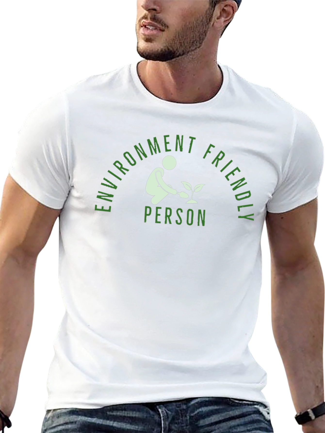 Environment Friendly Person Black T-Shirt