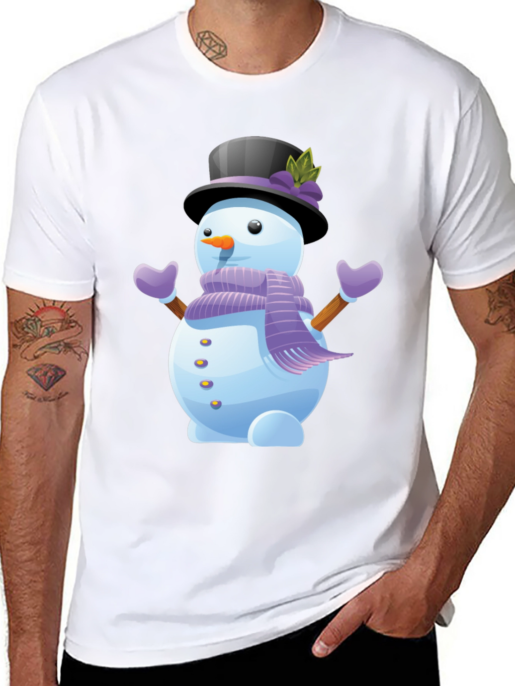 Snowman Graphic Tee - Holiday Cheer