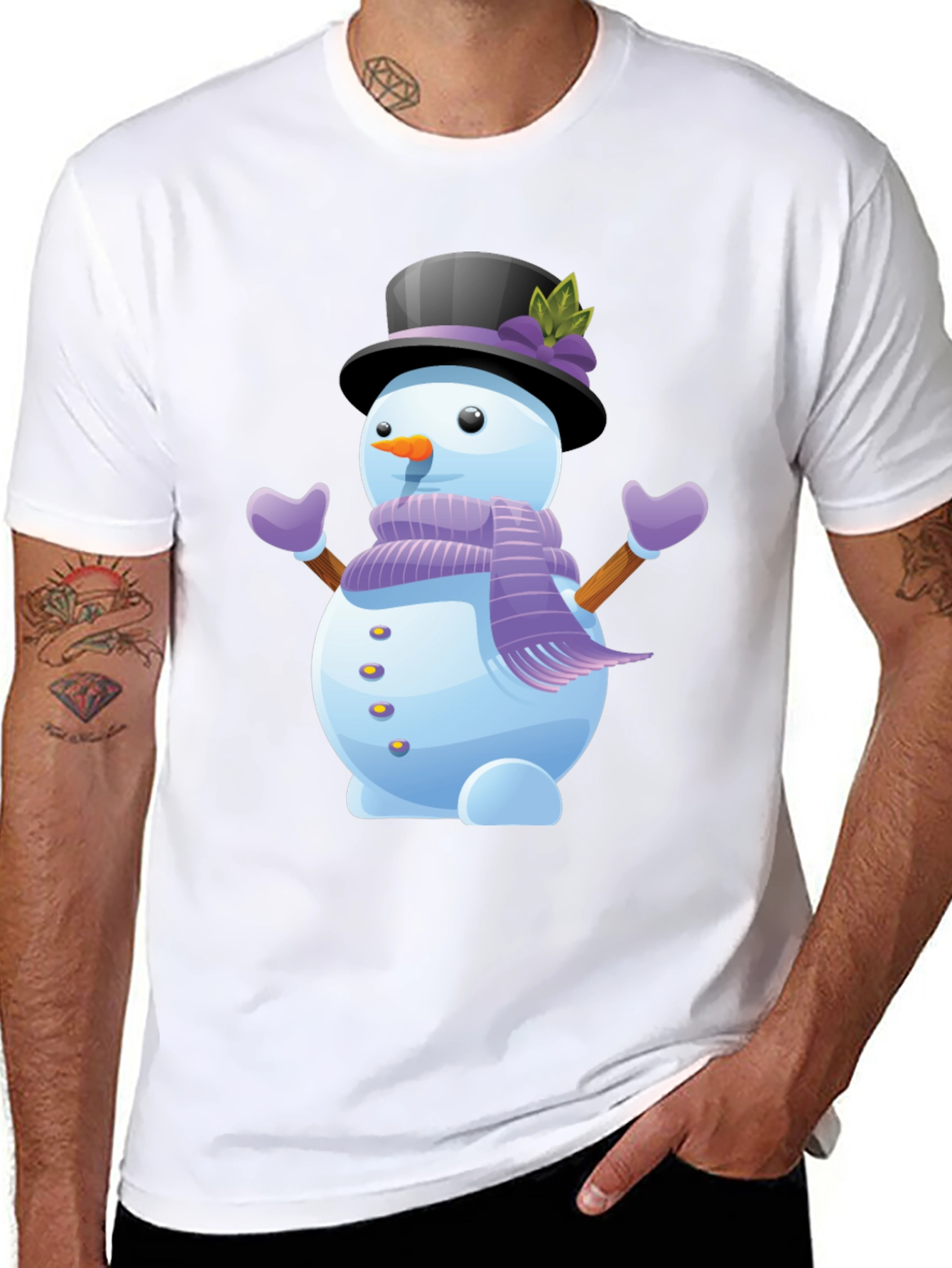 Snowman Graphic Tee - Holiday Cheer