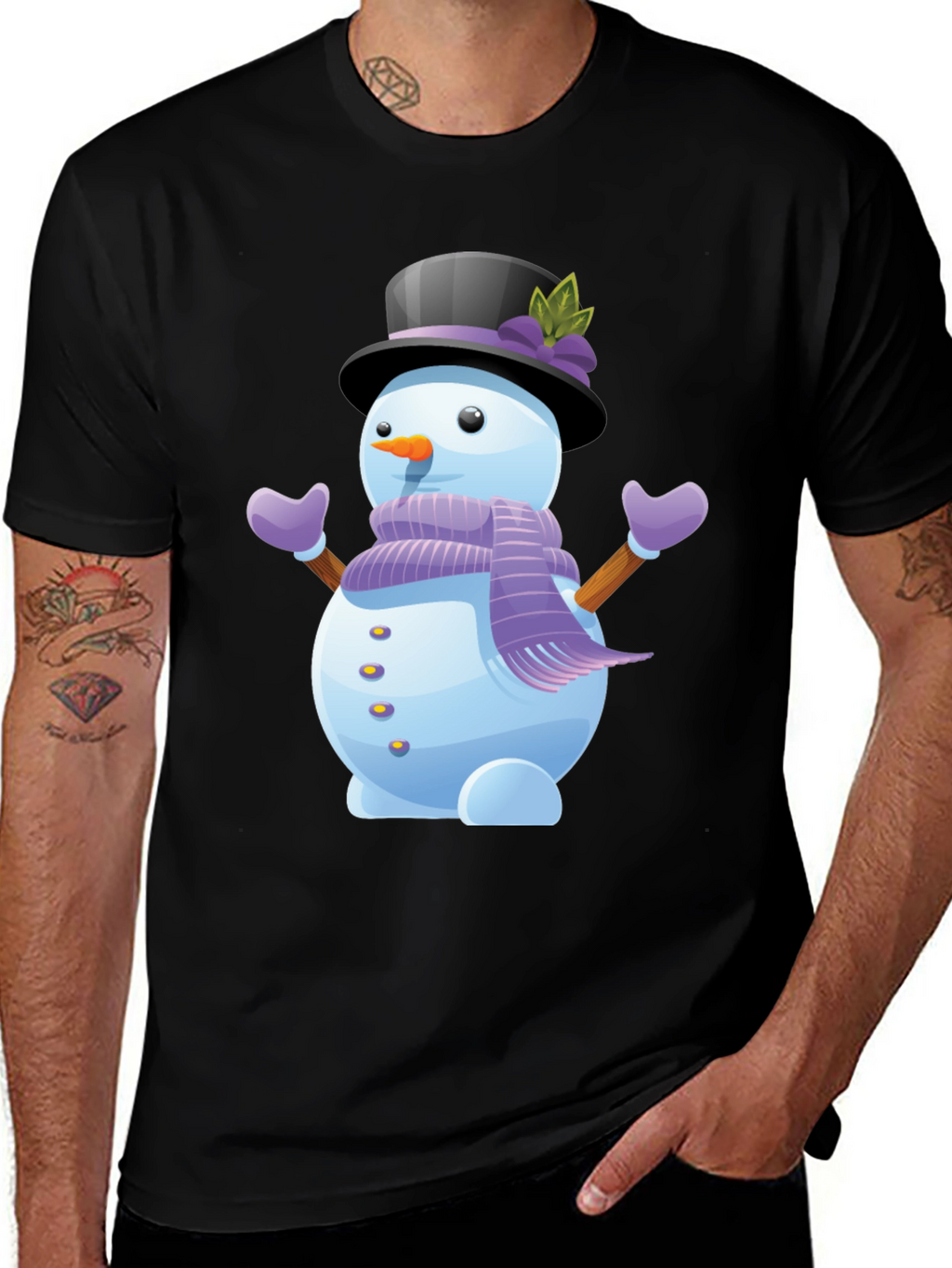 Snowman Graphic Tee - Holiday Cheer
