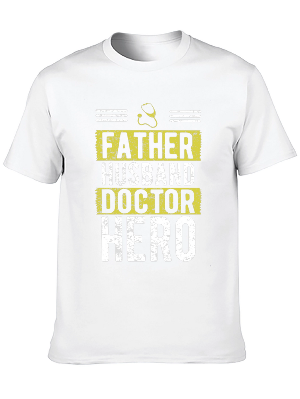 Father Husband Doctor Hero Graphic Tee - Black