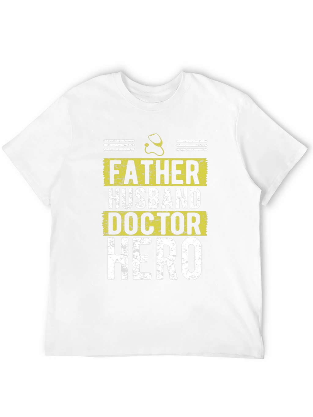 Father Husband Doctor Hero Graphic Tee - Black
