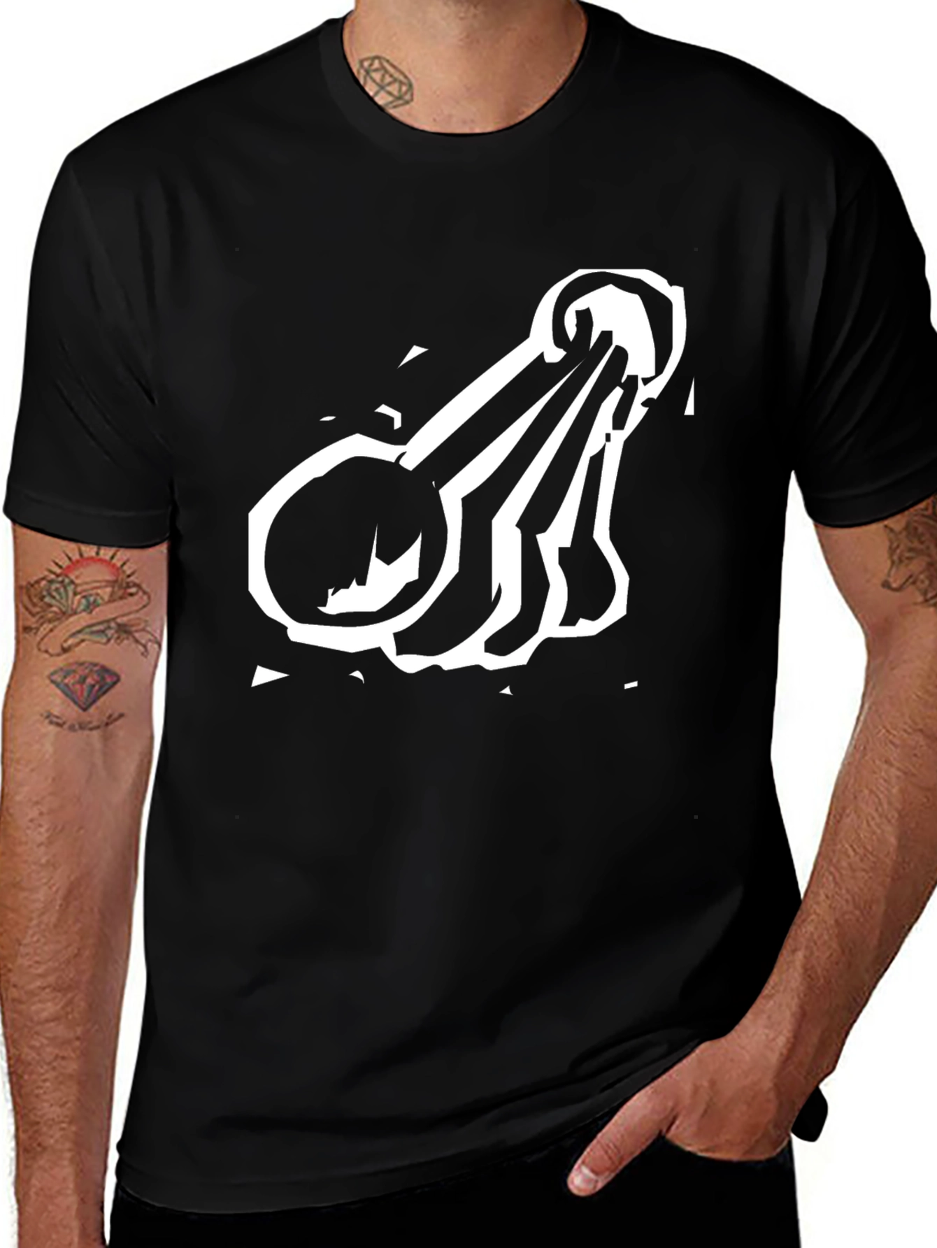 Modern Measuring Spoon Graphic Tee - Black