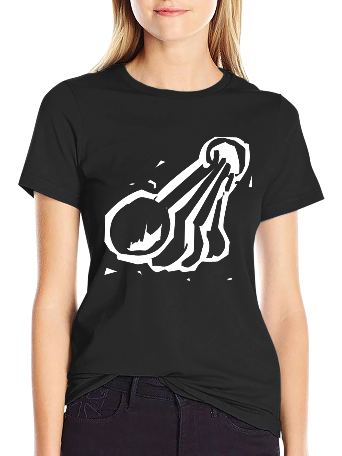 Modern Measuring Spoon Graphic Tee - Black