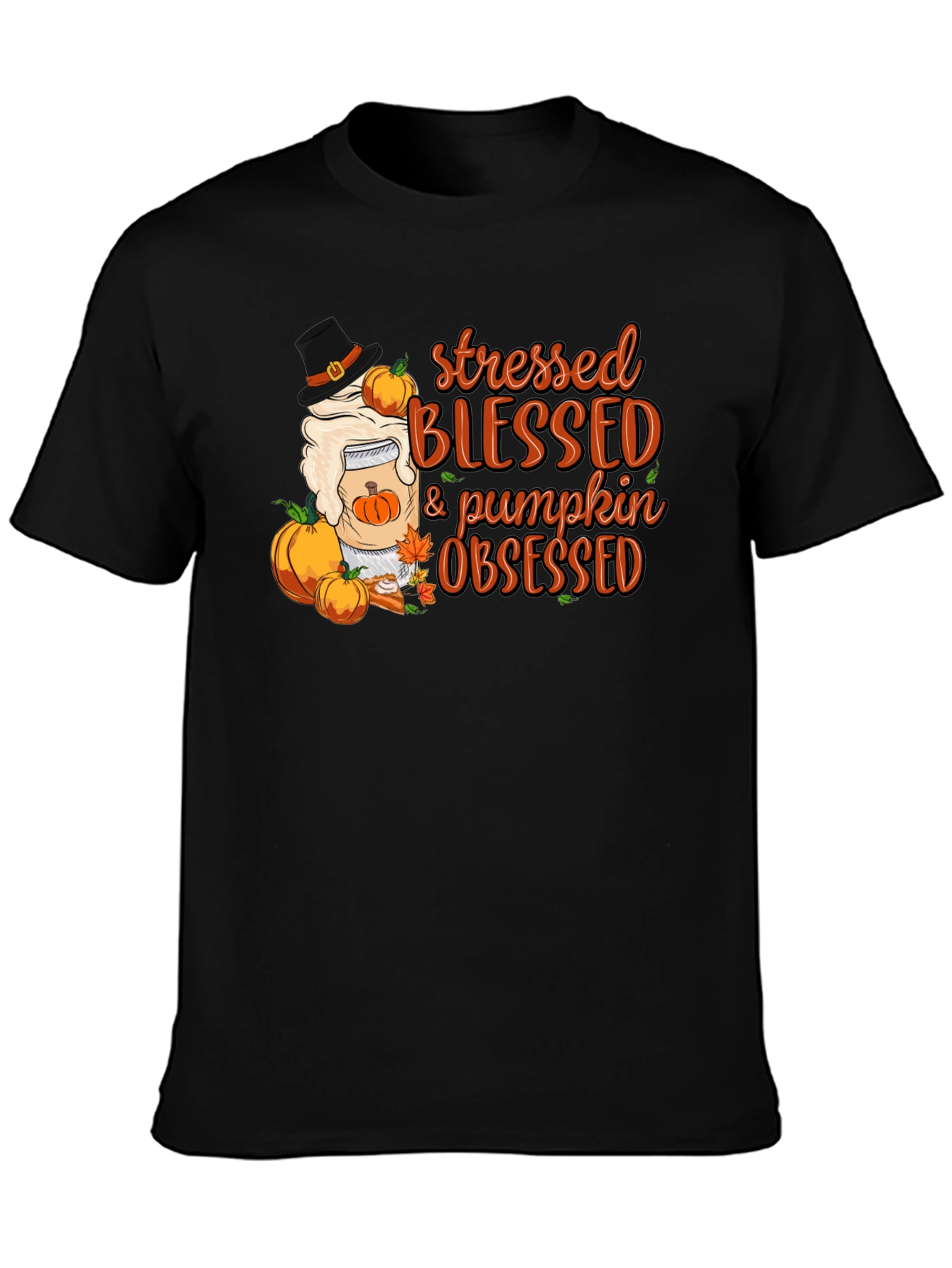 Stressed Blessed Pumpkin Obsessed T-Shirt