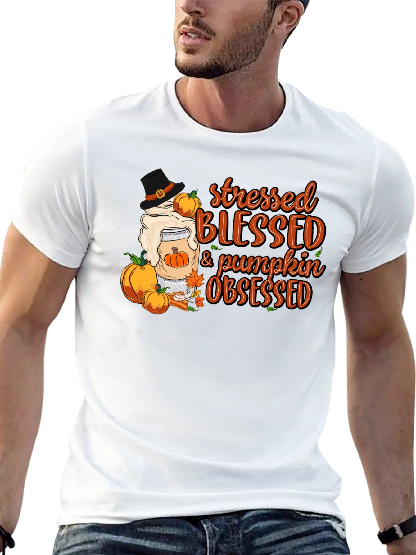 Stressed Blessed Pumpkin Obsessed T-Shirt