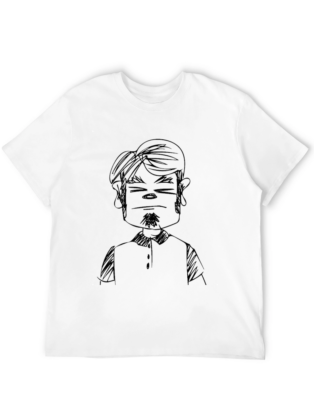 Sketchy Dude Black T-Shirt - Unique Graphic Tee