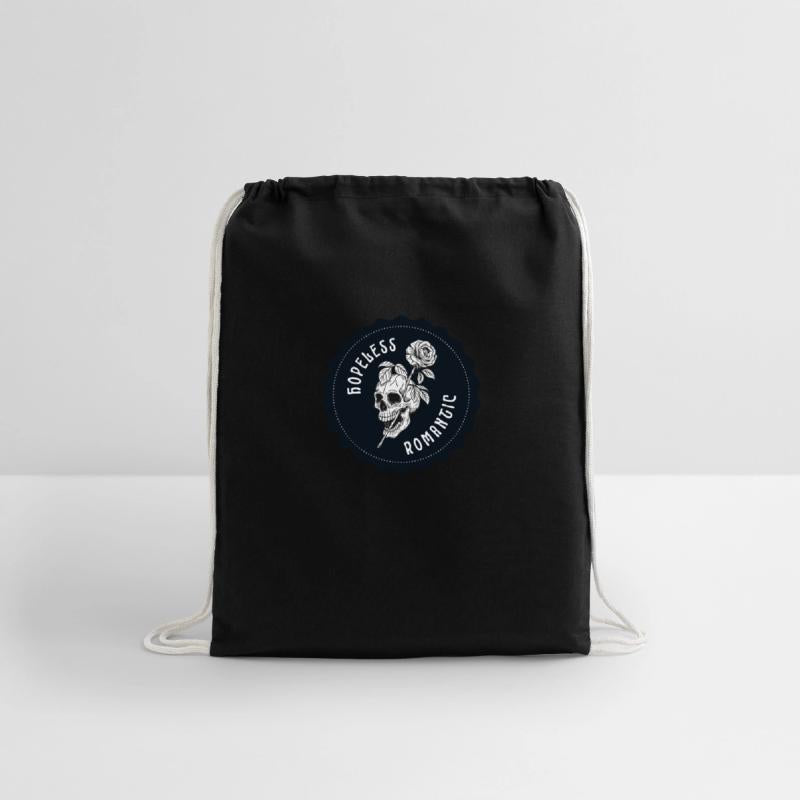 Dark Navy Illustrated Skull Hopeless Romantic