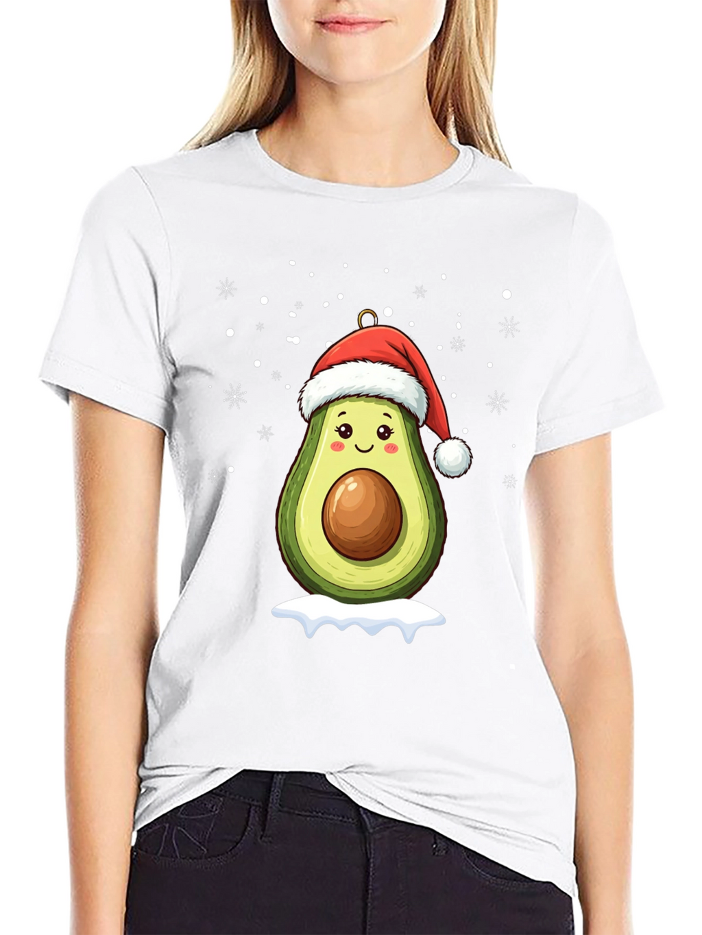 Festive Avocado Santa T-Shirt