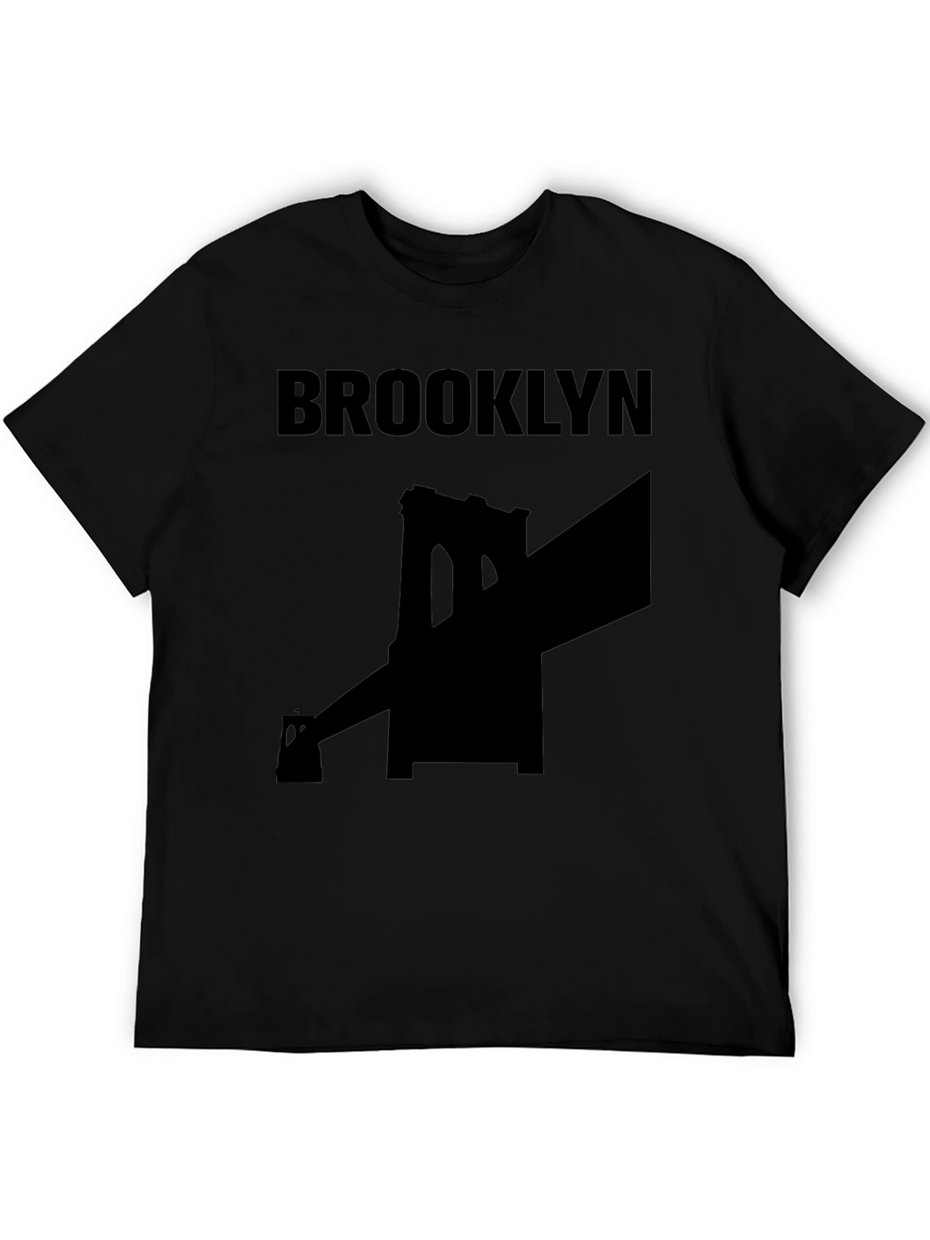 Brooklyn Bridge Graphic Tee - Black Cotton T-Shirt