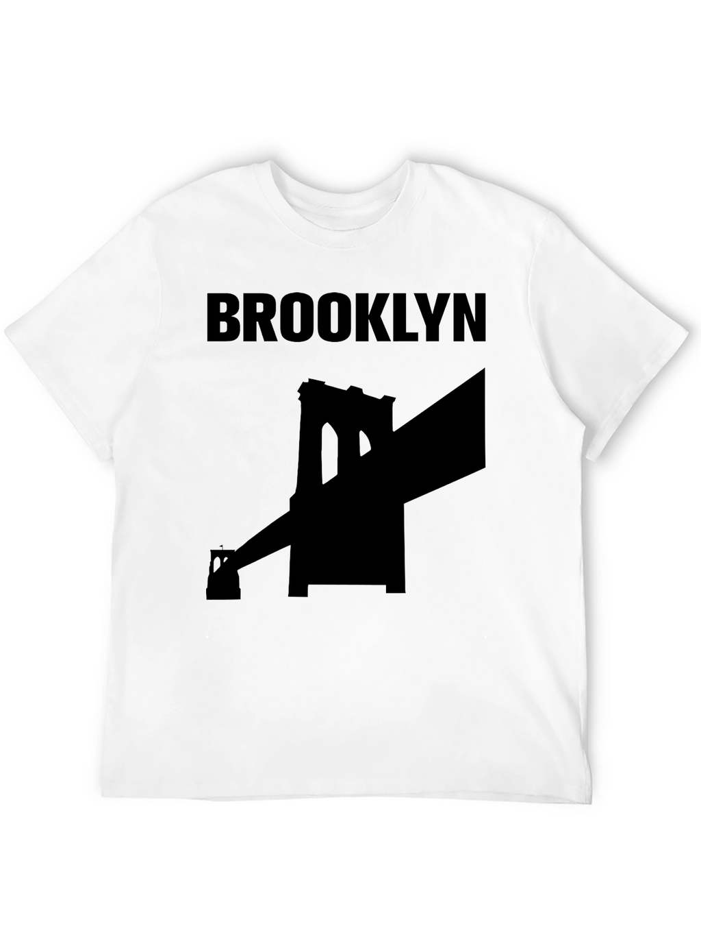Brooklyn Bridge Graphic Tee - Black Cotton T-Shirt