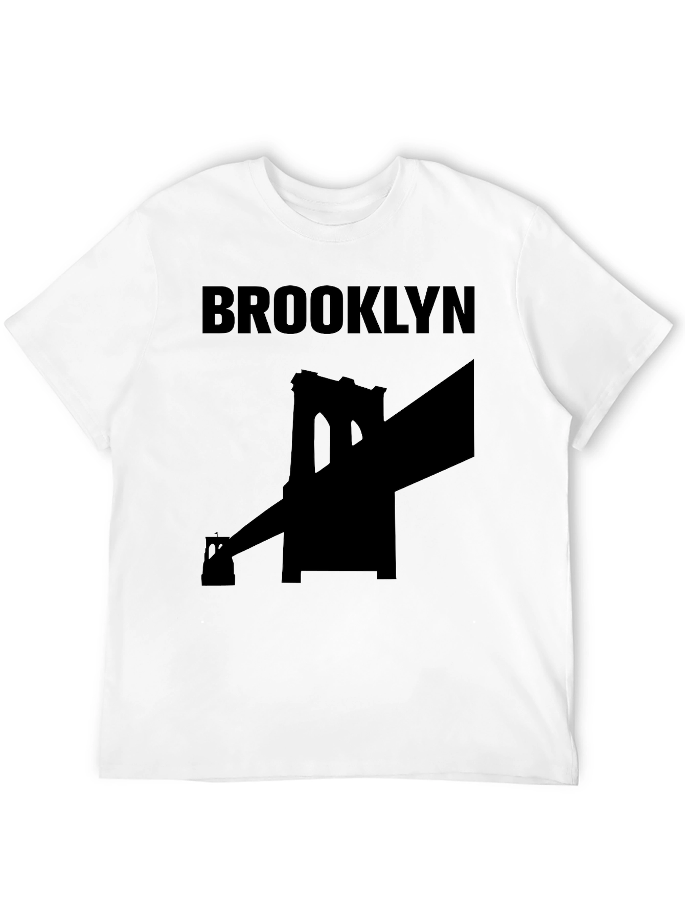 Brooklyn Bridge Graphic Tee - Black Cotton T-Shirt