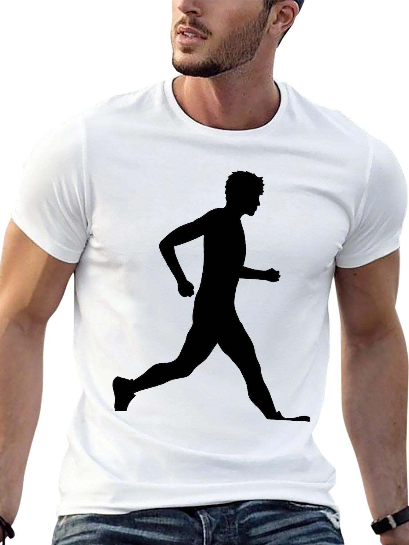 Silhouette Runner Graphic T-Shirt - Black