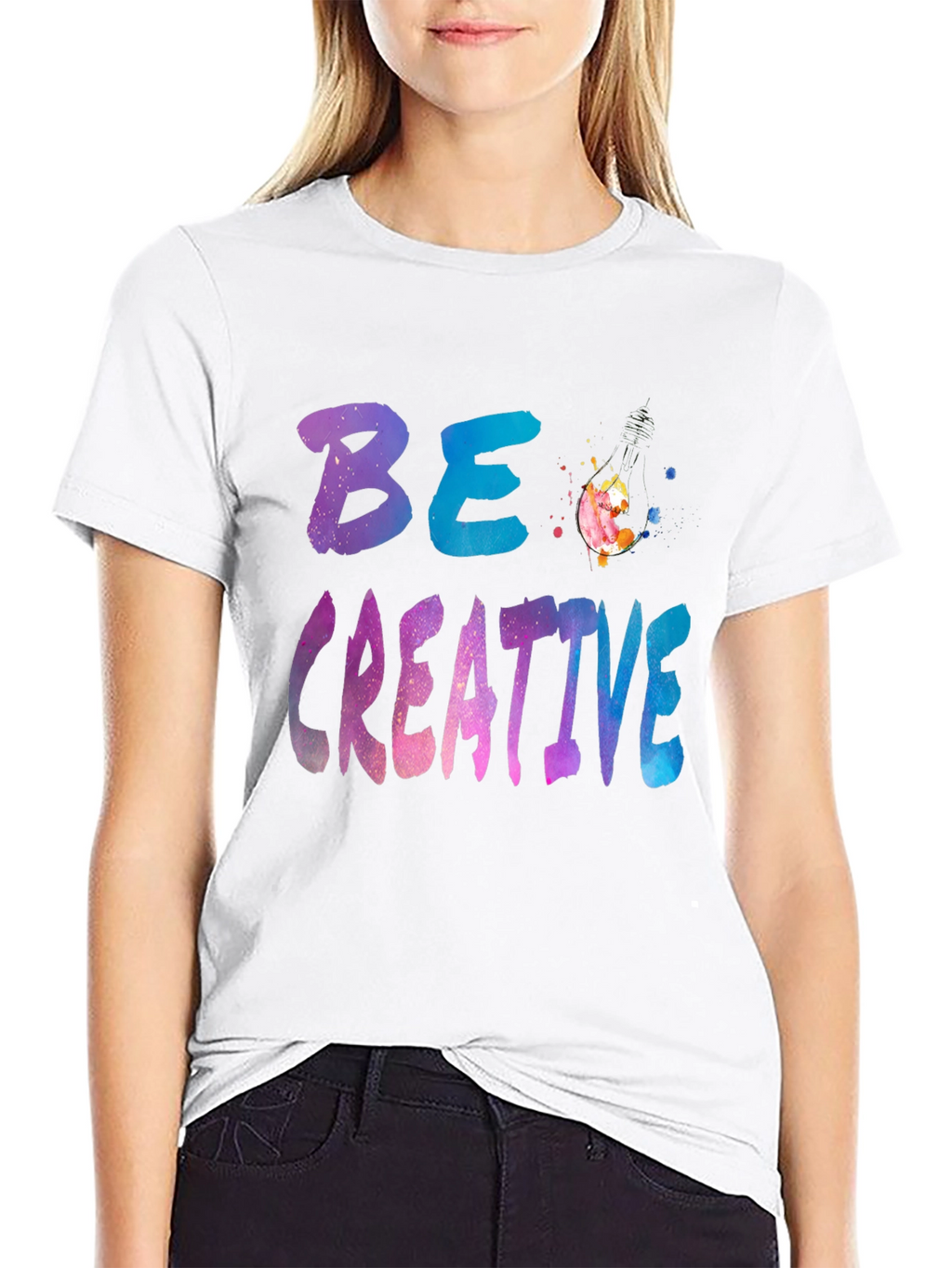 Be Creative Black Graphic Tee