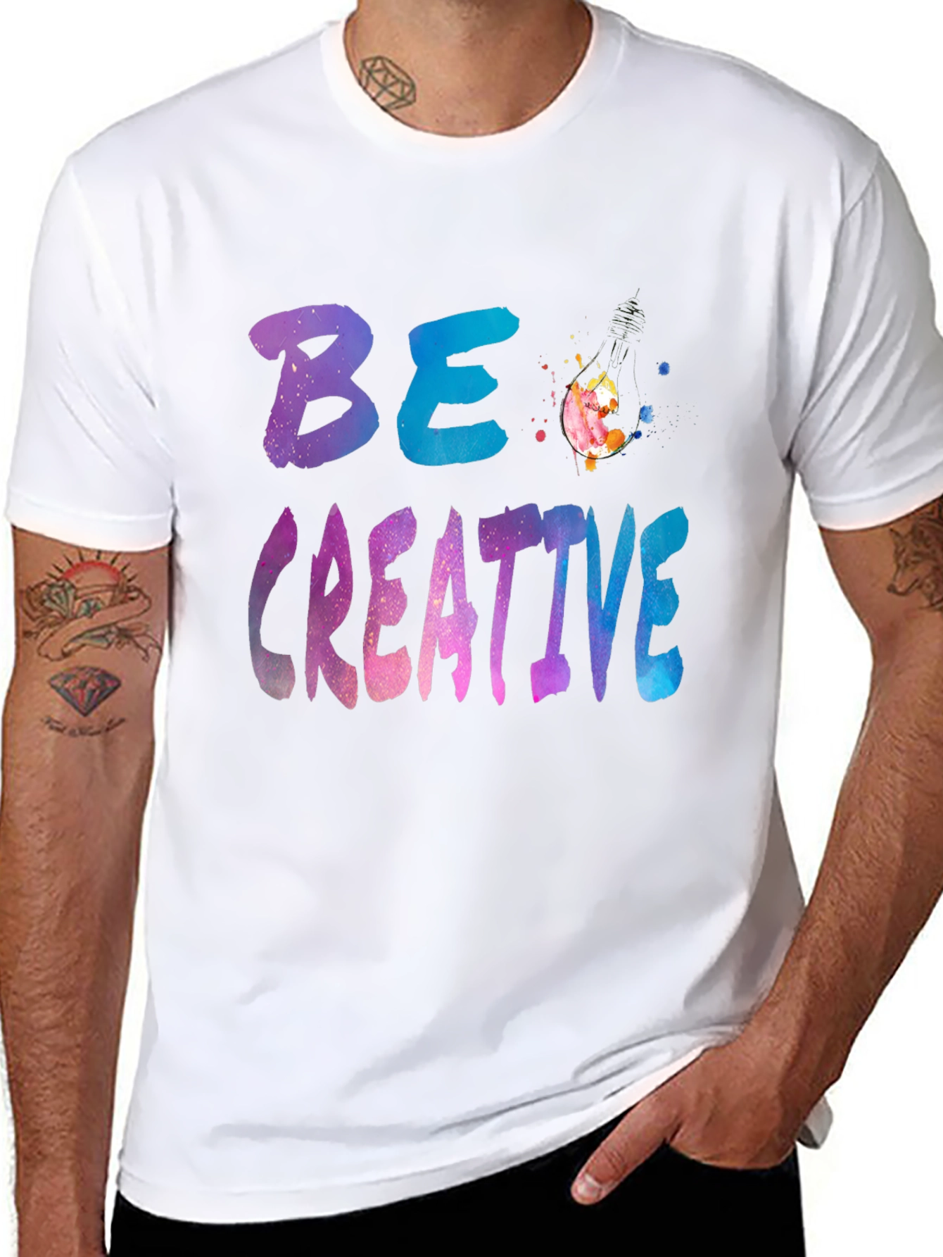 Be Creative Black Graphic Tee
