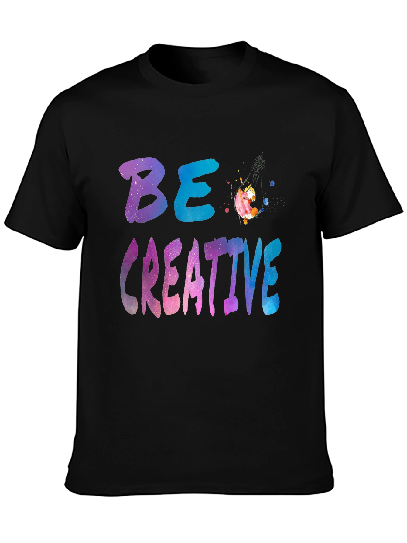Be Creative Black Graphic Tee