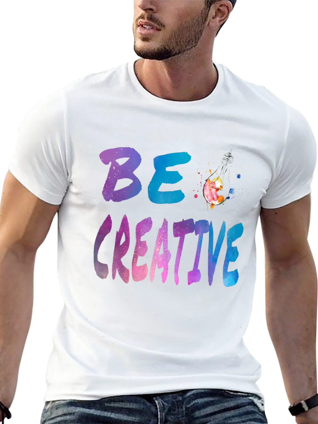 Be Creative Black Graphic Tee